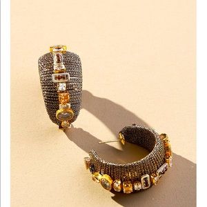 NWT Anthropologie cosmic rock crystal hugger GREY